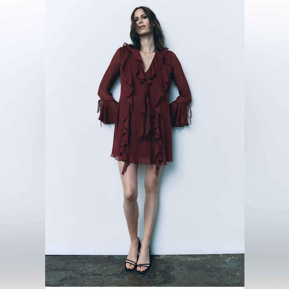 Zara Ruffled Mini Dress